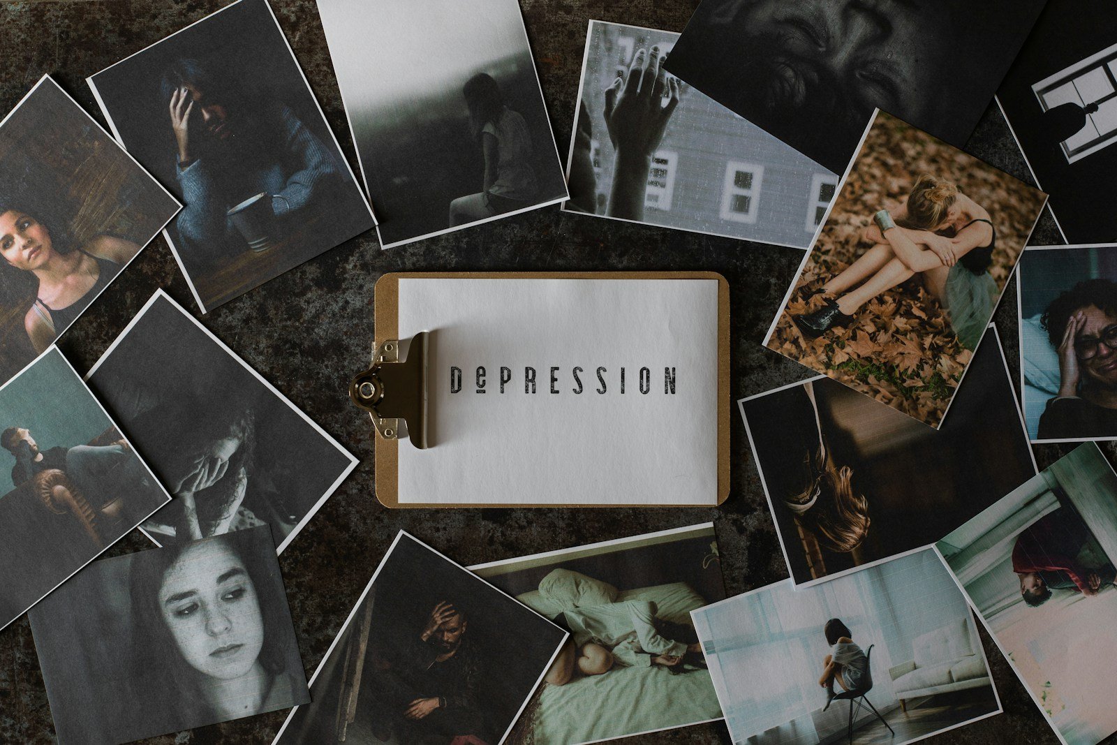 a bunch of pictures with the word depression on them: Depression Therapy