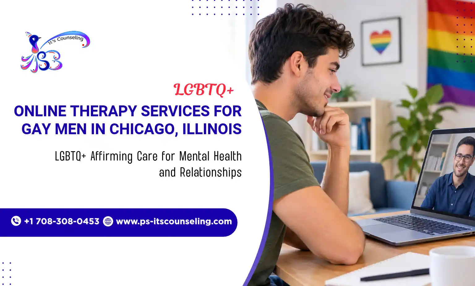 online therapy services for gay men in Chicago Illinois